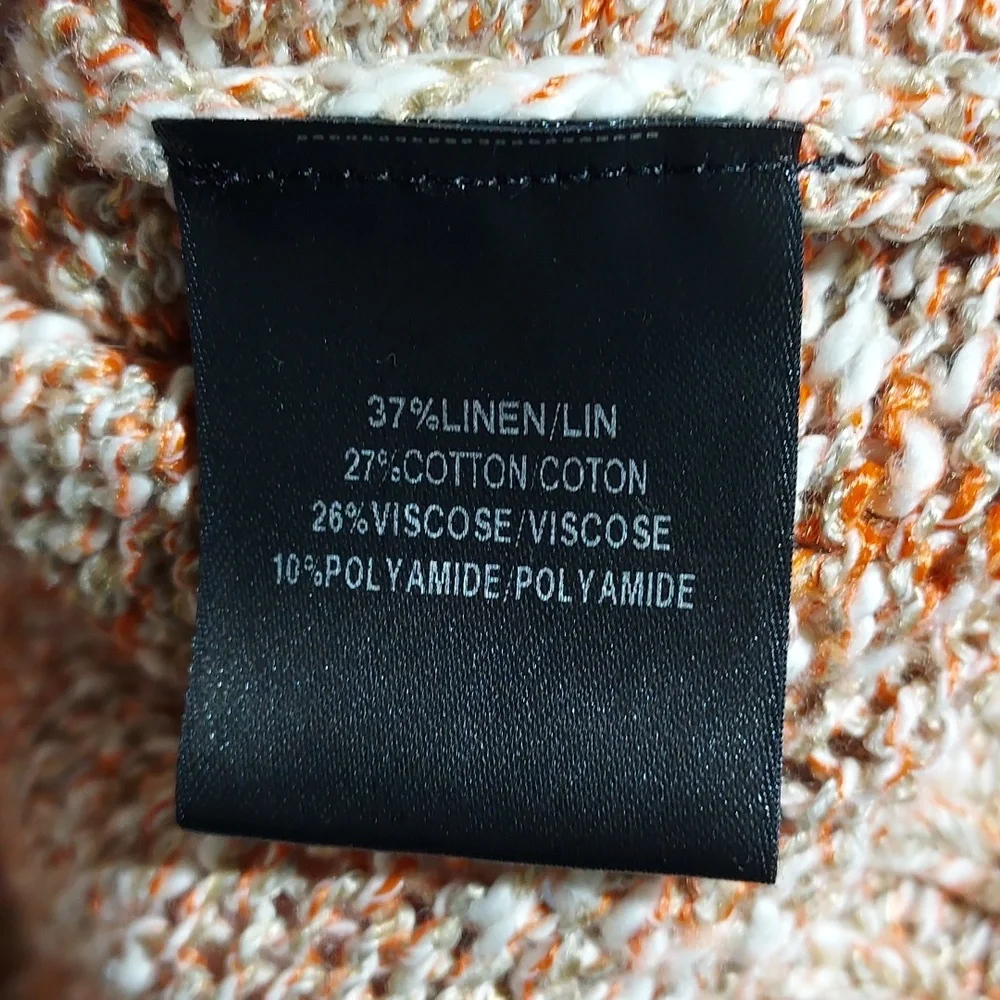 Lafayette 148 cotton/linen blend open knit sweater‎ women's size small
